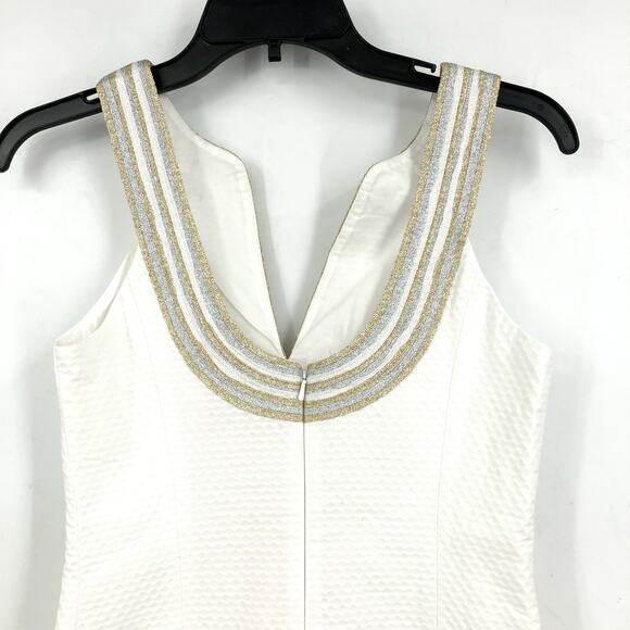 LILLY PULITZER Women's Valli Shift Dress Size 0 Resort White Notched Neck NWT - Picture 9 of 13
